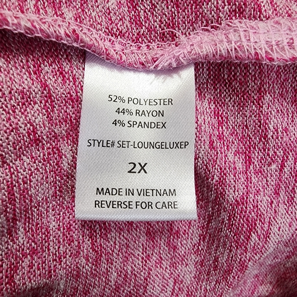 Dear Scarlett Lounge Set Plus 2X Pink Cowl Neck Buttery Soft Travel Loungewear - Picture 15 of 16